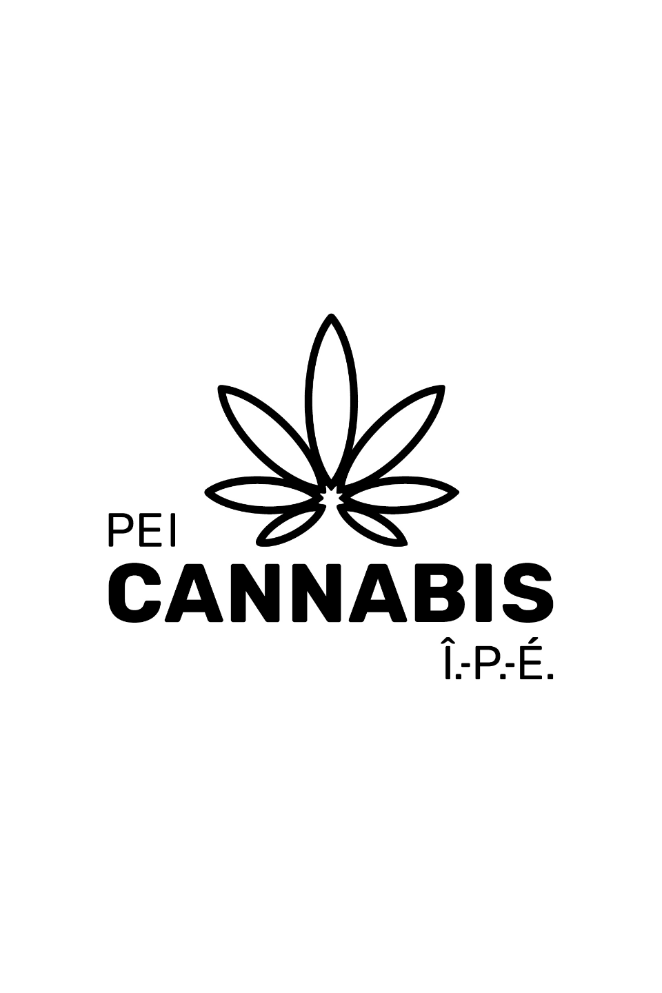 PEI Cannabis logo Black PEI Cannabis logo on white.