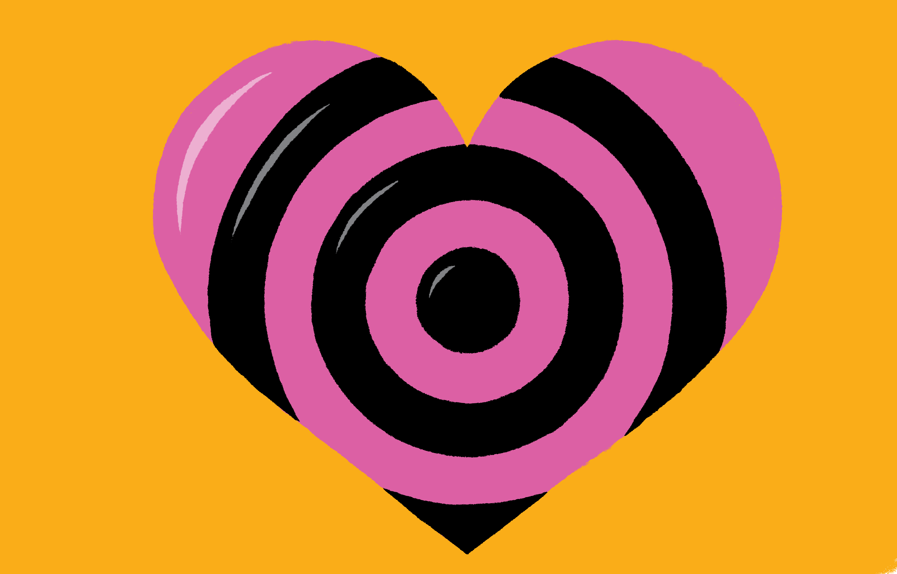 Branding Heart shape with target inside.