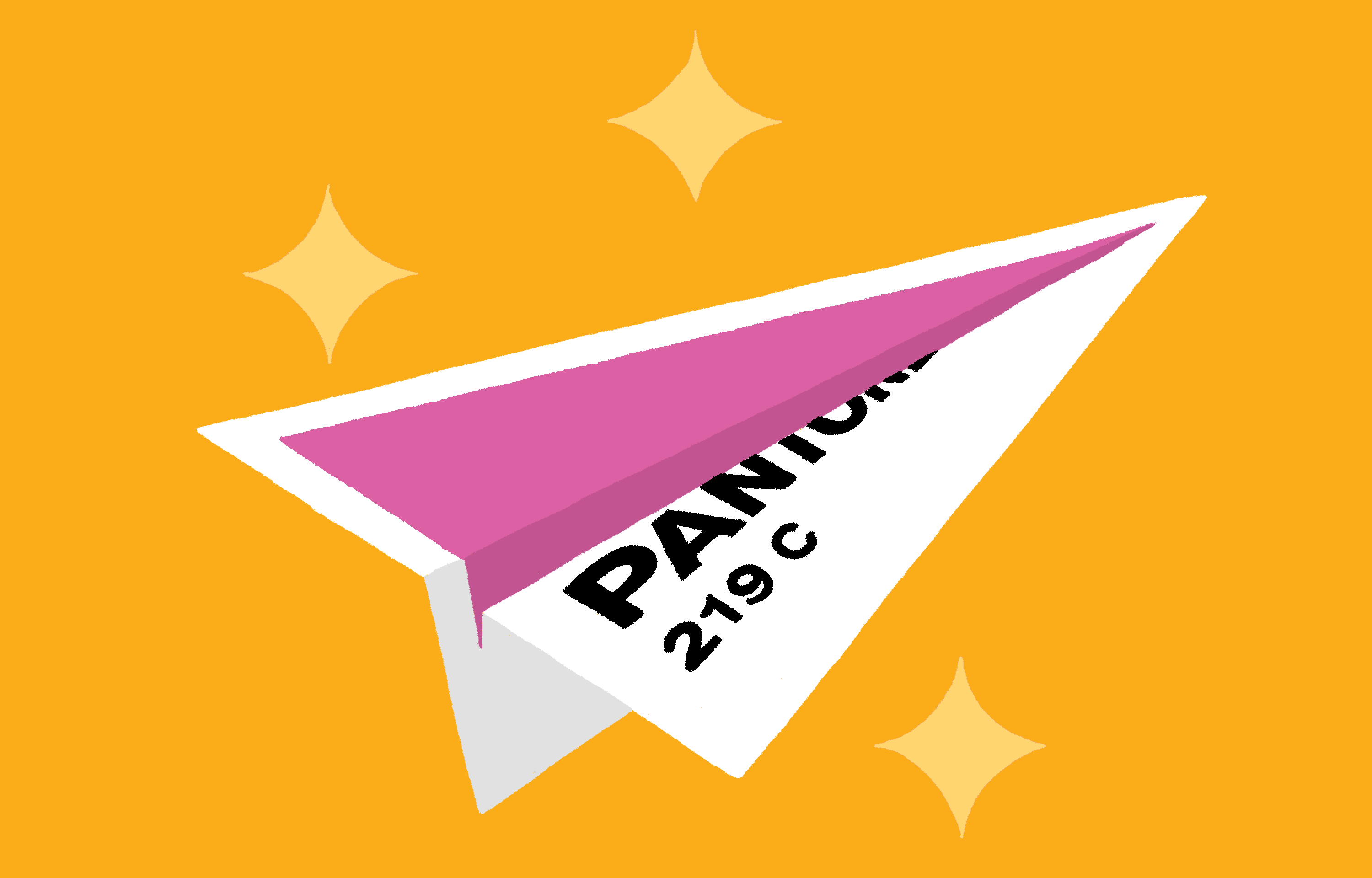 Illustration Pantone paper airplane