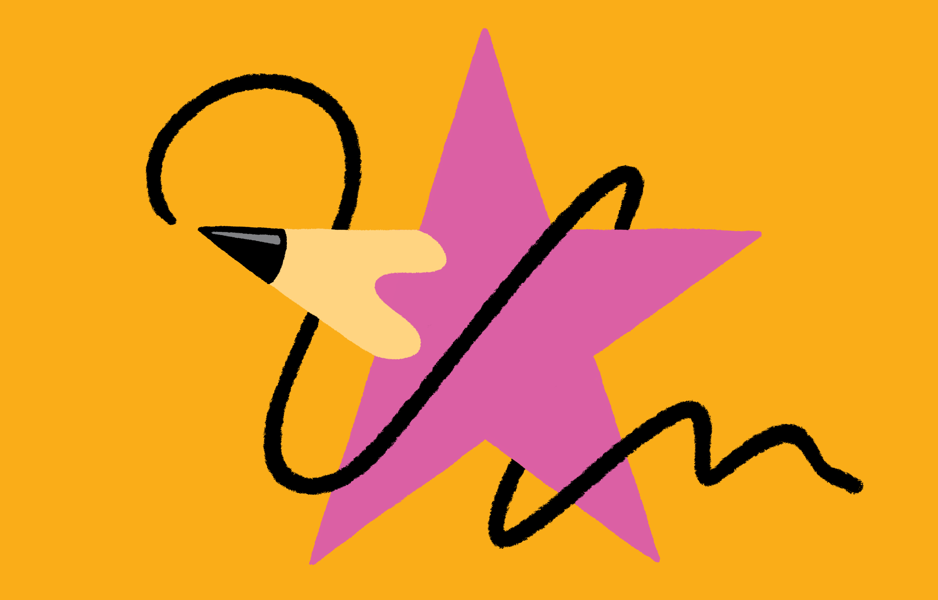 Illustration Star drawing line